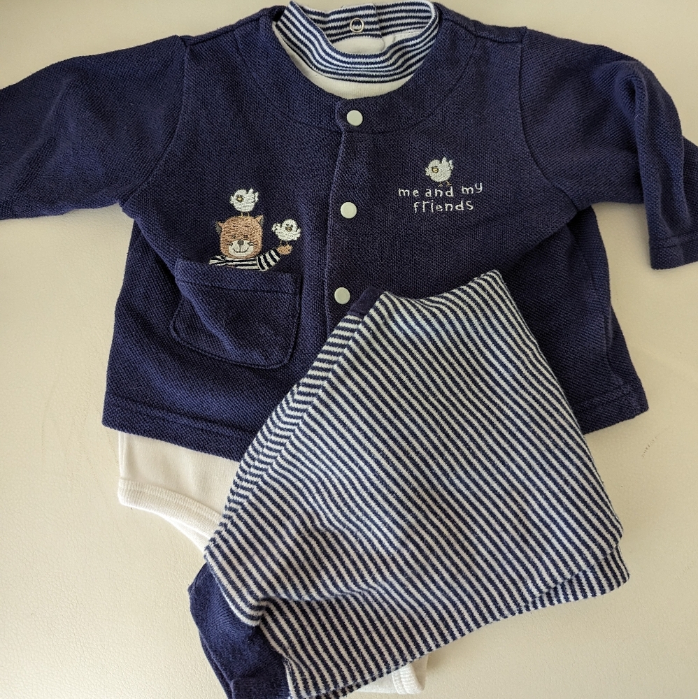 Bright Future 3 Pc Boys Outfit 6/9 Months